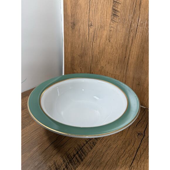 Pyrex Other - Vintage PYREX USA 9" Serving Bowl Regency White & Green Farmhouse Country